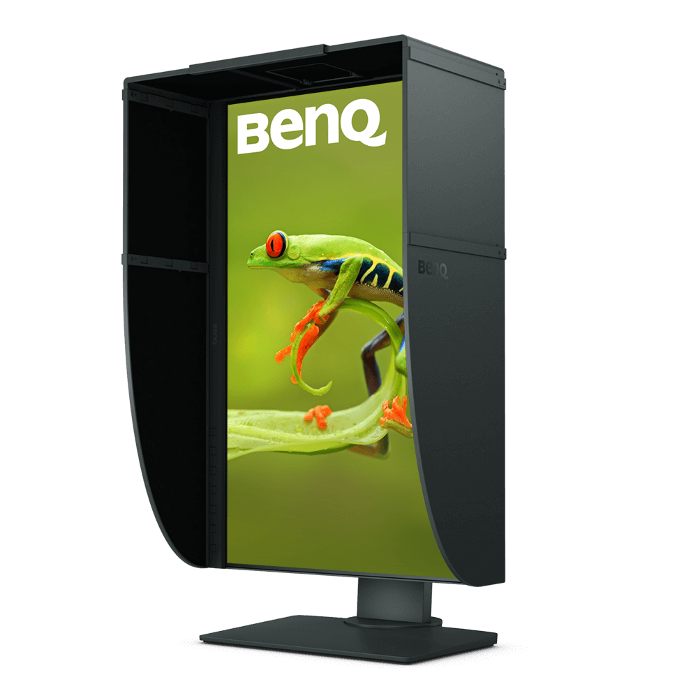 BenQ SH240 monitor shield Reducing glare with a monitor hood